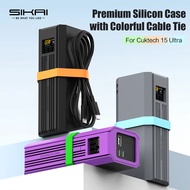 SIKAI Silicon Case for Cuktech 15 Ultra Power Bank 2025 Latest Version with Hand Strap Sim/TF Card S
