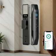 Tuya 3D Face & Palmprint Smart Lock 6068 Mortise WiFi Intercom Video, 9 Languages, Remote Unlock, Pa