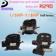 Brand new DONGPER R290 refrigerant compressor. The new refrigerant is suitable for compressors in va