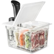 EVERIE Sous Vide Container 12 Quart EVC-12 with Collapsible Hinged Lid Compatible with Anova Nano or