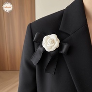 AHOUR Black Ribbon Pin, Breast Cancer Skin Cancer Black Bow Brooch Pin, Simple Camellia Melanoma Can