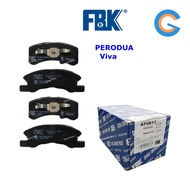 FBK Viva Front (Depan) Disc Brake Pad Juara, Mirage 2012 PERODUA PROTON MITSUBISHI AF0811