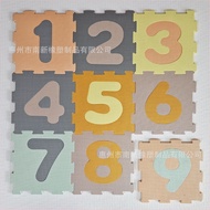 9 Pieces Of Numbers 1-9 Puzzle Baby Game Mat Baby Crawling Children Early Teaching Puzzle Game Mat S