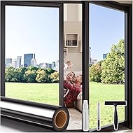 Coavas One Way Privacy Window Film, Reflective Mirror Window Tint for Home Daytime Heat UV Blocking 