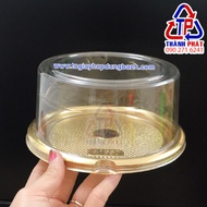 [HCM]50 Hộp A1680 – Hộp nhựa đế vàng A1680 – Hộp nhựa đựng bánh đào tiên 14cm