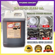 UNI Super Kleen 10L / Sticker Remover / Engine Degreaser Alkaline Cleaner / Oil Removal Degreaser / Chemical Cuci Minyak