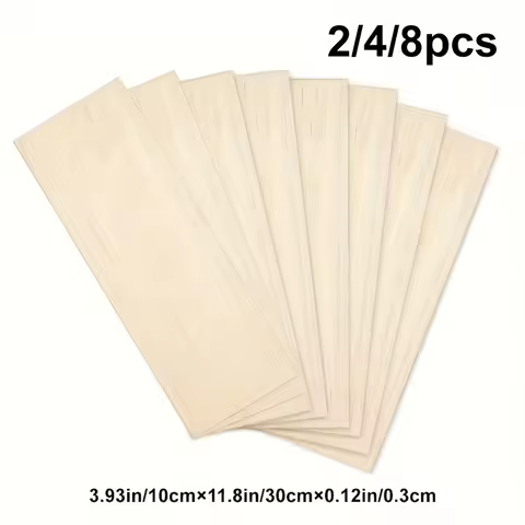 2pcs/4pcs/8pcs Wood, Craft Boards - 4 X 12 inches.3mm Thick Boards with Smooth Square Boards for Arc