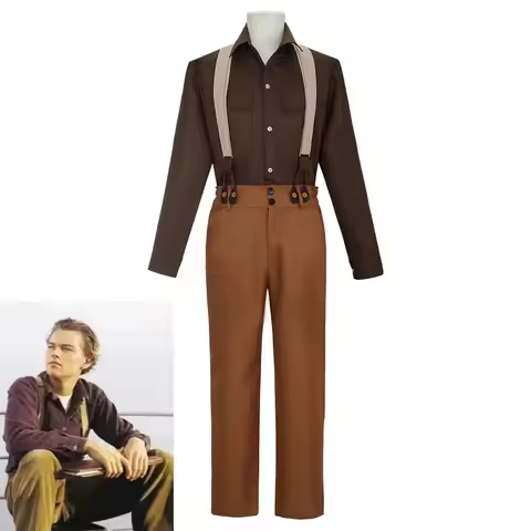 Movie Titanic Costume 19th Painter Jack Dawson Cosplay Fantasy Clothing Disguise Adult Men Roleplay
