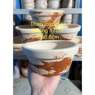 Red Thao-shaped terracotta pot 17x8cm - terracotta pot with mouth 17cm - red-colored pot 17x8cm