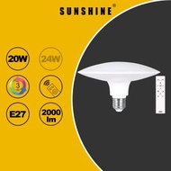LED燈膽(搖控UFO飛碟燈膽+搖控器套裝) - 20W / E27大螺頭 / 3000K-6500K+可調光暗 #LED燈泡 (LUFOB-20E27RC)