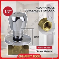 Anti Rust Wall Mounting Alloy Handle Shower Stopcock 1/2 Inch / 3/4 Inch Brass Body