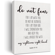 Bible Verse Art Wall Decor Isaiah 41:10 Do Not Fear Scripture Canvas Painting Prints for Home Dining