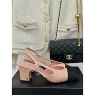 Chanel Rhinestone Backless High Heel Shoes - 7cm Heel
