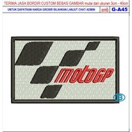 HD-118 MOTOGP RECTANGLE MOTORCYCLES/RACING/CLUB EMBROIDERY PATCH