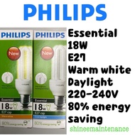 [5pc bundle] Philips Essential E-saver Bulb 18W E27 Warm white/Daylight