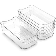 BINO | Stackable Storage Box, Small Size-4 Pieces Package | Stacker Series | Transparent Plastic Sto