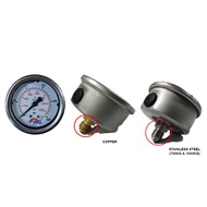 FASTUL PRESSURE GAUGE 2 1/2"(63MM) x 1/4" BSP BACK (WITH OIL) (14psi to 1400psi) (0~1bar to 0~100bar