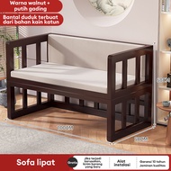 Kayu Sofa Kuat Lipat Sofa Tempat Tidur Bambu Dipan Cantik Kursi Malas Tempat Tidur [Garansi lima tah