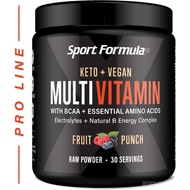 Multivitamin Powder - Drink Mix for Men Women BCAA Amino Acids Won’t Upset Your Stomach - Keto Vegan