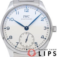 國際手錶公司（IWC）葡萄牙系列自動腕錶 40 IW358312，不鏽鋼，男士腕錶，白色，拋光，成色極佳 [二手]，附帶錶盒和保固卡。
