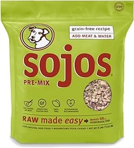 Sojos Pre-Mix Natural Grain Free Dry Raw Freeze Dried Dog Food, 8-Pound Bag