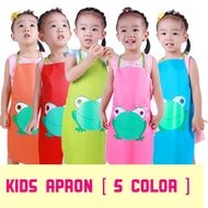 Kids Apron (FROG) Cartoon Kids, Apron Kanak-kanak, Apron Budak