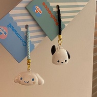 Cute Sanrio Pochacco Dog Water Sound Bell Mobile Phone Keychain Couple Gift Bag Pendant Accessory