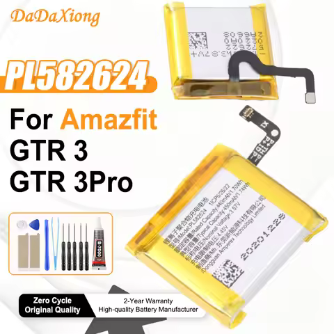 100% New Watch Replacement Battery For Amazfit GTR 3 GTR 3 Pro 3Pro PL582624 High-Quality Batteries 