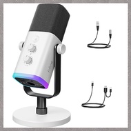 [M G L O] AM8 Dynamic Microphone with RGB Control/Headphone Jack/Mute,MIC for PC Gaming Recording St