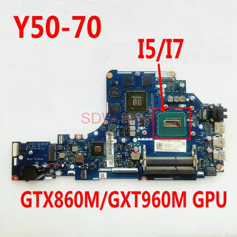 LA-B111P For Lenovo Ideapad Y50-70 Laptop Motherboard ZIVY2 LA-B111P Mainboard With I5/I7 CPU GTX860