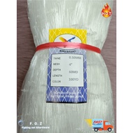 Jaring Pukat Ikan 0.50mm x 4" (102mm) x 60MD Pukat Tangsi Ikan | Isi Kosong | Mata Lintang TATE | Fi