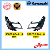 EX400 2020-2023 COWLING FIN RIGHT & LEFT EBONY BLACK (ORIGINAL100%KAWASAKI) 55028-0643-H8 LH 55028-0