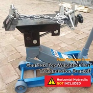 Industrial Gearbox Top Weighted Cart Transmission Bracket Garage Jack Transmission Jack Adapter Auto