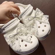 Lace Bow Shoe Buckle Detachable Shoe Decoration