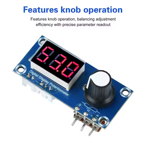5K/10K/20K LED Digital Display Single-channel Potentiometer 3-digit Digital Tube Knob Adjustable Res