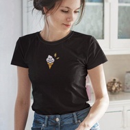 柔棉圓領純棉白色T恤 |雷達冰淇淋  五種尺寸齊全