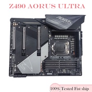 For Gigabyte Z490 AORUS ULTRA Motherboard LGA 1200 Z490 ATX with Triple M.2 SATA Mainboard Tested