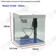 Sobo T-240F T-290F Glass Aquarium Set With Cover Filter White Black | mini small aquarium set fish aquarium set murah