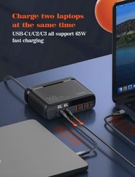140Watt LDNIO 6-Port SUPER FAST GAN USB Charger with Digital display (CARGER KIT ) - Support QC5/QC4
