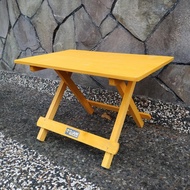 meja lipat/ meja belajar/ dampar/ rehal kayu pinus &amp; jati ukuran 50 cm - pinus kuning