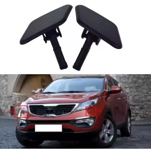 2pcs Front Bumper Headlight Headlamp Washer Nozzle Cover Cap 98675-3U001 98675-3U000 For Kia Sportag