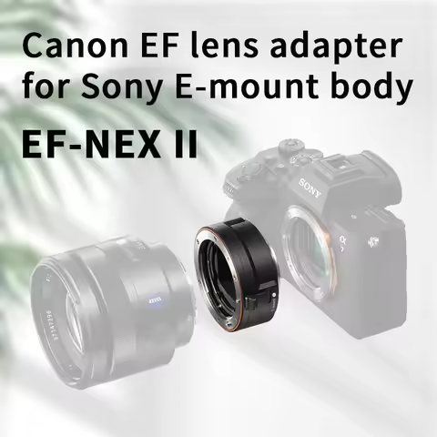 EF-NEX II adapter ring for Canon EF EF-S lens to sony E port body a9 a7m3 a6500 full frame autofocus