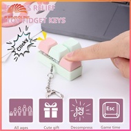 Keyboard Fidget Clicker Keychain 4 Keys DIY Keyboard Clicker  for Kids Adults