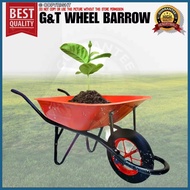 ⊙ 🅼 ⚡ HEAVY DUTY G&T WHEEL BARROW/KARITILYA WITH 13" INCHES WHEEL FOR GARDENING AND CONTRUCTIONS