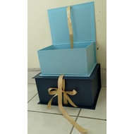 Gift Box Size L Square Ribbon Model 28x28x14cm (29x29x14cm)/Gift Box/Bloom Box/Box Hampers
