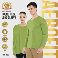 888.CO MICROFIBER ROUNDNECK LONGSLEEVE (FAST-DRY/COOL-MAX) ANTI-BACTERIA LIME GREEN