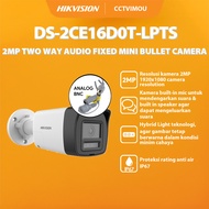 Hikvision DS-2CE16D0T-LPTS 2MP TWO WAY AUDIO HYBRID LIGHT MINI BULLET CAMERA