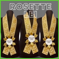 ⊕ ☈ Rosette Lei Garland Gold Edition for VIPs, Guests, or as Welcome Lei