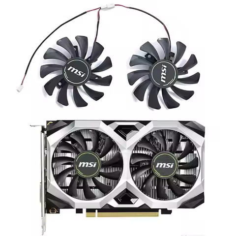 LZQLY New GPU fan 2pin 75MM HA8010H12F-Z for MSI GEFORCE GTX 1650 Super Ventus XS graphics card fan