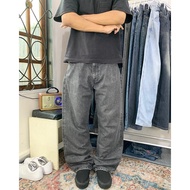 Y2K BLACK UNlFORM JEANS